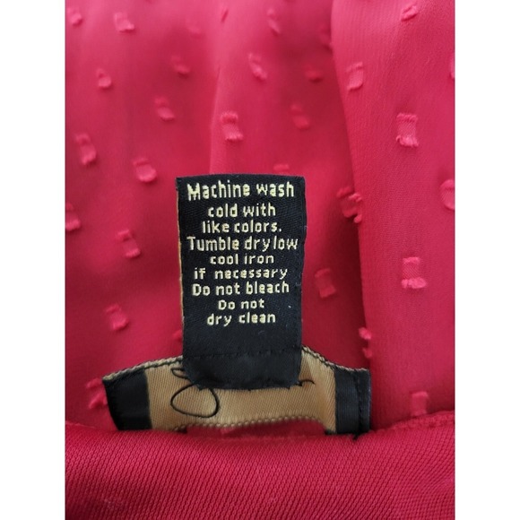 Japna Red Swiss Dot Dress Long Sleeve Ruffle Tiered Mini Dress - Picture 5 of 8